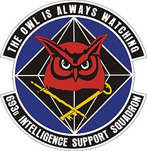 U.S. Air Force 693rd Intelligence Support Squadron, emblem - vector image