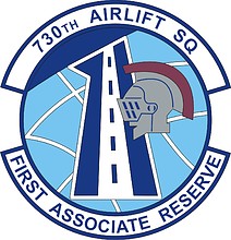 Vector clipart: U.S. Air Force 730th Airlift Squadron, emblem