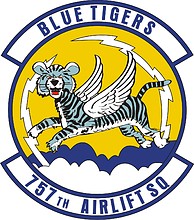 Vector clipart: U.S. Air Force 757th Airlift Squadron, emblem