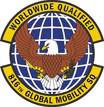 Vector clipart: U.S. Air Force 816th Global Mobility Squadron, emblem