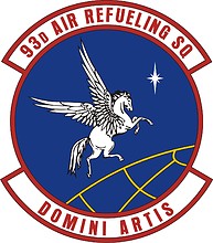 U.S. Air Force 93rd Air Refueling Squadron, эмблема - векторное изображение