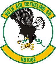 Vector clipart: U.S. Air Force 96th Air Refueling Squadron, emblem