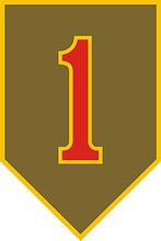 Векторный клипарт: U.S. Army 1st Infantry Division, боевой идентификационный знак