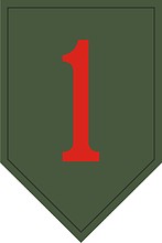 Vector clipart: U.S. Army 1st Infantry Division, shoulder sleeve insignia