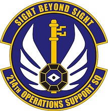 U.S. Air Force 214th Operations Support Squadron, эмблема - векторное изображение