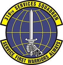 U.S. Air Force 319th Services Squadron, emblem - vector image