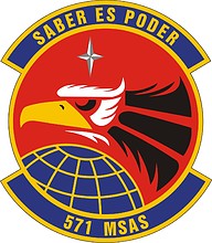 Vector clipart: U.S. Air Force 571st Mobility Support Advisory Squadron, emblem