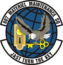 Vector clipart: U.S. Air Force 607th Materiel Maintenance Squadron, emblem