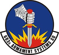 Vector clipart: U.S. Air Force 683rd Armament Systems Squadron, emblem