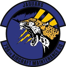 Векторный клипарт: U.S. Air Force 756th Aircraft Maintenance Squadron, эмблема