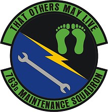 Vector clipart: U.S. Air Force 763rd Maintenance Squadron, emblem
