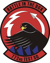 U.S. Air Force 772nd Test Squadron, эмблема - векторное изображение