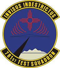 Vector clipart: U.S. Air Force 781st Test Squadron, emblem