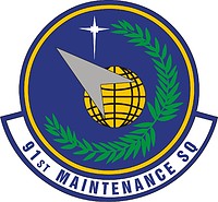 Vector clipart: U.S. Air Force 91st Maintenance Squadron, emblem
