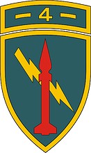 Векторный клипарт: U.S. Army 4th US Missile Command, нарукавный знак