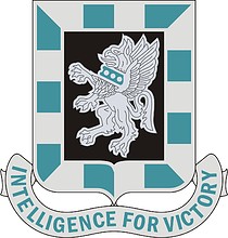 U.S. Army 124th Military Intelligence Battalion, distinctive unit insignia - vector image