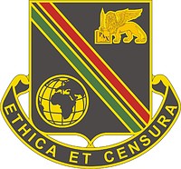 Векторный клипарт: U.S. Army 414th Support Brigade, эмблема (знак различия)