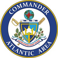 Векторный клипарт: U.S. Coast Guard Commander Atlantic Area, эмблема