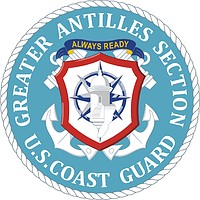U.S. Coast Guard Greater Antilles Section, emblem - vector image