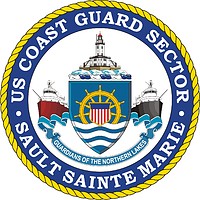 Vector clipart: U.S. Coast Guard Sector Sault Sainte Marie, emblem