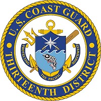 Векторный клипарт: U.S. Coast Guard Thirteenth District, эмблема
