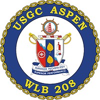 Векторный клипарт: U.S. Coast Guard USCGC Aspen (WLB 208), seagoing buoy tender crest