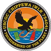 U.S. Coast Guard USCGC Chippewa (WLR 75404), river buoy tender crest - векторное изображение