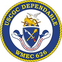 U.S. Coast Guard USCGC Dependable (WMEC 626), medium endurance cutter crest - vector image