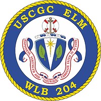 U.S. Coast Guard USCGC Elm (WLB 204), seagoing buoy tender crest - vector image