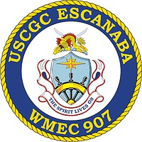 Векторный клипарт: U.S. Coast Guard USCGC Escanaba (WMEC 907), medium endurance cutter crest