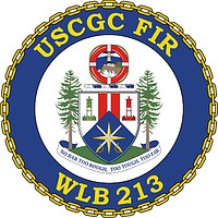 Векторный клипарт: U.S. Coast Guard USCGC Fir (WLB 213), seagoing buoy tender crest