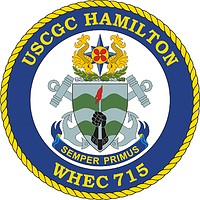 Векторный клипарт: U.S. Coast Guard USCGC Hamilton (WHEC 715), high endurance cutter crest