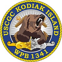 Векторный клипарт: U.S. Coast Guard USCGC Kodiak Island (WPB 1341), patrol boat crest