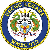 U.S. Coast Guard USCGC Legare (WMEC 912), medium endurance cutter crest - векторное изображение