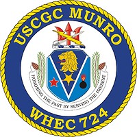 U.S. Coast Guard USCGC Munro (WHEC 724), high endurance cutter crest - векторное изображение
