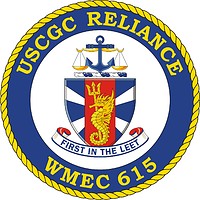 U.S. Coast Guard USCGC Reliance (WMEC 615), medium endurance cutter crest - vector image