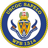 Vector clipart: U.S. Coast Guard USCGC Sapelo (WPB 1314), patrol boat crest
