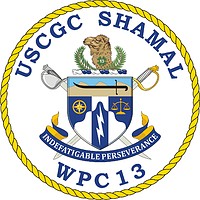 Векторный клипарт: U.S. Coast Guard USCGC Shamal (WPC 13), coastal patrol ship crest
