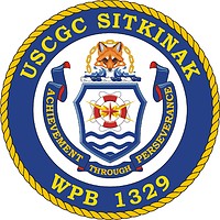 U.S. Coast Guard USCGC Sitkinak (WPB 1329), patrol boat crest - векторное изображение