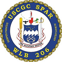 Vector clipart: U.S. Coast Guard USCGC Spar (WLB 206), seagoing buoy tender crest