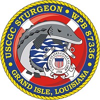 U.S. Coast Guard USCGC Sturgeon (WPB 87336), patrol boat crest - векторное изображение