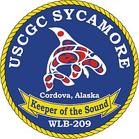 Vector clipart: U.S. Coast Guard USCGC Sycamore (WLB 209), seagoing buoy tender crest