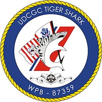 Векторный клипарт: U.S. Coast Guard USCGC Tiger Shark (WPB 87359), patrol boat crest