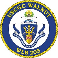 Векторный клипарт: U.S. Coast Guard USCGC Walnut (WLB 205), seagoing buoy tender crest