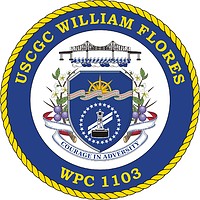 Векторный клипарт: U.S. Coast Guard USCGC William Flores (WPC 1103), fast response cutter crest