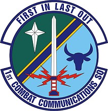 U.S. Air Force 1st Combat Communications Squadron, emblem - vector image