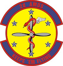 Vector clipart: U.S. Air Force 2nd Aerospace Medical Squadron, emblem