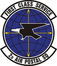 U.S. Air Force 2nd Air Postal Squadron, emblem - vector image