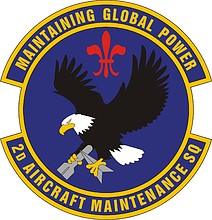 Vector clipart: U.S. Air Force 2nd Aircraft Maintenance Squadron, emblem