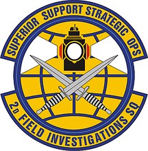 U.S. Air Force 2nd Field Investigations Squadron, эмблема - векторное изображение